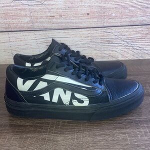 Vans Unisex Ol Skool Spell Out Logo Black Lace Up Shoes Men's 4 Women’s 5.5